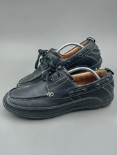 Clarks Sailview Unstructured Black Leather Mens Boat Shoes Size UK7G Heren bootschoenen price