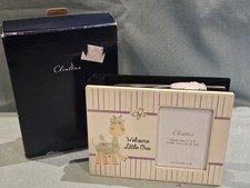 Clintons 'Welcome Little One' Baby Wooden Photo Frame Cover 50 Page Album BNIB Baby Photo Frame-Album price