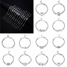 Charm Lady Infinity Love Heart Stainless Steel Adjustable Chain Bracelet Jewelry Shahmeran Armband price