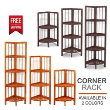 2 Tier Luxury Wooden Corner Shelf Standing Shelving Rack Home Decoration Unit Kantoor Shelving price
