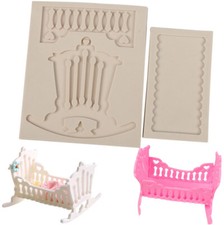 Baby Crib Silicone Fondant Cake Decor Sugarcraft Mold Chocolate Baking Mould DIY Baby Crib price