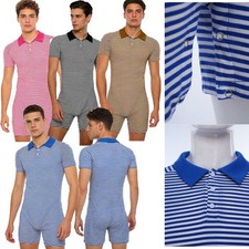 Mens Pajamas Ballet Bodysuit Home Sleepwear Romper Collar Button Loungewear Heren pyjama's price