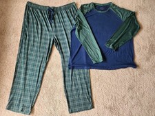 Cuddl Duds Mens Pajamas Set Size XXL Long Sleeve Cozy Lounge Wear Sleep 2 Piece Heren pyjama's price