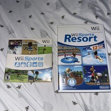 Lot of 2 Nintendo Wii Games Wii Sports and Wii Sports Resort Game Lot CIB Nintendo spellen price