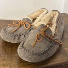 UGG Dakota Gray Suede Sheepskin Moccasin Slippers Women's 7 Cozy Comfort Slippers price