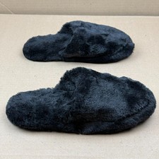 IKEA OBEGRÄNSAD Faux Fur Slippers Black Size S/M Cozy House Shoes Slippers price