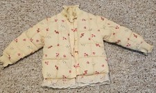 Floral Puffer Jacket with Lace Trim Detail Girls Cute Coat Meisjes Jas price