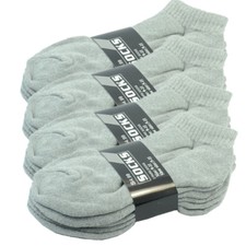 Gray 3-12 Pairs Mens Ankle Quarter Crew Sports Socks Cotton Low Cut Size 9-13 Heren Sokken Set price