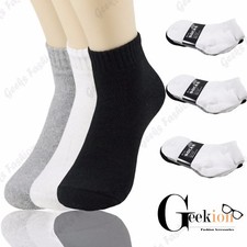 3 6 9 12 Pairs Dozen Mens Cotton Sport Ankle Quarter Low Cut Solid Socks 9-13 Heren Sokken Set price
