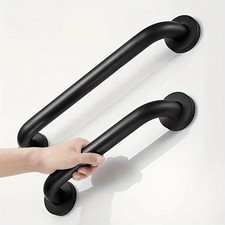 11.81in Black Bathroom Grab Bar | Stainless Steel Anti Slip Safety Rail Badkamer producten for Disabled price