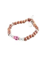 Armband Dames Armdecoratie lichtbruin-zilver casual uitstraling Zilver Armband price