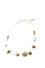 PILGRIM Armband Dames Armdecoratie zilver-groen elegant Zilver Armband price
