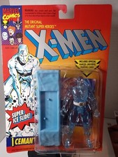 X-Men Original Super Ice Slide Iceman figure & Trading Card MOC VHTF ToyBiz 1993 Unisex Muts price