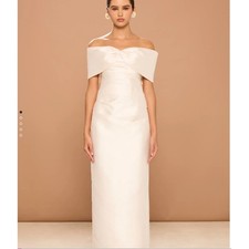 Sonya Moda Aspen Off Shoulder Maxi Dress Ivory Formal Wedding Guest S Wedding jurk price