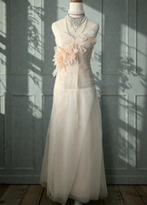 CLARISSA GRACE boho SILK Wedding Dress Whimsical Boho Tulle Gown - size 12 Wedding jurk price