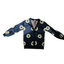 Forever 21 Girls Black Sunflower Print Cardigan Sweater Casual Knitwear Meisjes trui & vest & gebreide kleding price