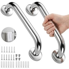 2Pcs Stainless Steel Grab Bar Bathroom Handicap Safety Shower Tub Handle Support Bathtub & Toilet Grab Bars price