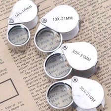 4sizes Triplet Jeweler Eye Loupe Magnifier Magnifying Glass Jewelry Diamond+Box Magnifying Glass price
