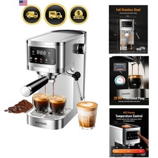 Espresso Machine 20 Bar Coffee Maker with Milk Frother Touchscreen Stainless ... Inbouw koffie Machine price