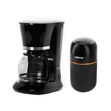 GEEPAS 1.5L Filter Coffee Machine & Coffee Grinder 80g Capacity Combo Set, Black Inbouw koffie Machine price