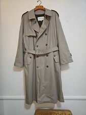 Towne By London Fog Mens Double Breasted Trench Coat 44 Reg Khaki British Tan Heren Trench Jas price