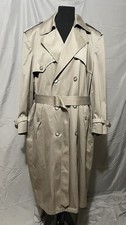 Towne From London Fog Mens 42 Double Breasted Trench Coat Beige Removable Liner Heren Trench Jas price