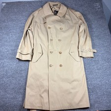 Harbor Master Coat Mens XL Beige Double Breasted Trench Belted Made in USA Tan Heren Trench Jas price