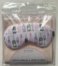 HANG ~Satin Pillowcase & Satin Eye Mask~ Blush Pillowcase, Champagne Print ~ New Pillowcase price