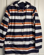 Bonmarche Womens Raincoat Hooded Size UK 18 Blue Striped Packable Lightweight Dames Raincoat price