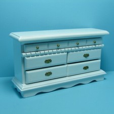 Dollhouse Miniature Wood Bedroom Dresser in White T5820 Baby Kamer Ladekast price