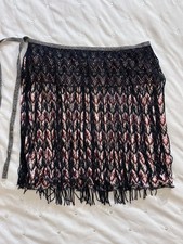 Missoni Mare Wrap Skirt, Pareo Size 40 Fringe Knit Zigzag Pattern Beach Cover-up Pareo price