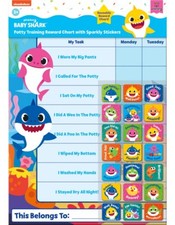 Baby Shark Potty Toilet Training Reward Chart with 56 Stickers Official Product Baby Potty price