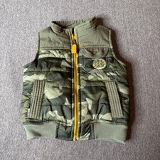 Genuine Kids from OshKosh Camo Puffer Vest Boys 18M Orange Lined Zip Front Jongens vest price