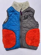 Boys SZ 5/6 Fleece Lined Puffer Ski Vest Tricolor Red Blue Gray Full Zip Jongens vest price