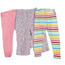 Baby Leggings Bundle 3 Pairs Pink White Dots Floral Rainbow Stripes 18MO Baby leggings price