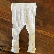 Miann and Co 100% Ribbed Cotton Cable Knit Leggings 000 0-3 Months Baby Girl EUC Baby leggings price
