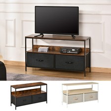 TV Cabinet, TV Console Unit W/ Foldable Linen Drawers, TV Stand for Living Room TV Unit / Stand price