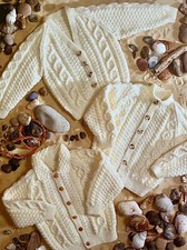 Baby/Child Knitting Pattern For Aran Cardigans  In Aran Wool To Fit 20-30” H52 Jongens vesten price
