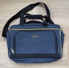 Chaps Blue Messenger Laptop Bag Briefcase Adjustable Strap Work Travel Briefcase price