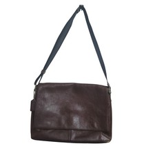 Coach Brown Leather Messenger Bag Laptop Briefcase Crossbody Preppy Old Money Briefcase price