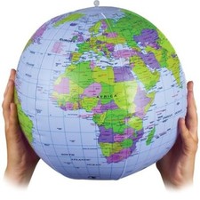 Large 40cm Inflatable World Earth Globe Atlas Map Geography Beach Ball Toy party Map & Globe price