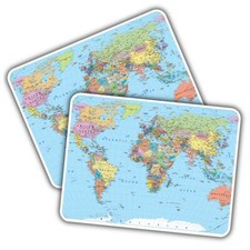 2x Vinyl Sticker World Map Globe Earth Geography #170943 Map & Globe price