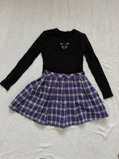 Girls Clothing Set Top and Skirt Age 9 Years Old Black and Purple Floral Set Girls' Clothing Set price