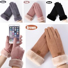 Ladies Women Winter Gloves Touch Screen Fleece Suede Warm Soft Fur Lined Thermal Women's Gloves price