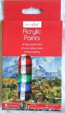 ACRYLIC PAINTS - 8 TUBES COLOURS - art artist school college - FAST DISPATCH Acrylic Paint price