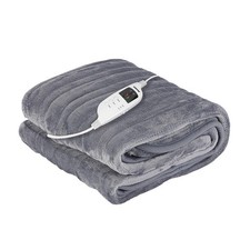 GEEPAS Electric Heated Throw Soft Flannel Over Blanket 7 Heat Setting 9H Timer Electric Blankets price