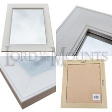 12" x 10" White Cream Wash Framed Mirror Bathroom Lounge Bedroom -Ready to hang Framed Mirror price