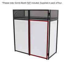 Equinox Combi Booth System DJ Disco Stand Replacement White Lycra Set (x4) DJ Set price