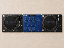 DJ Coaster Set 2x Technics 1210 Turntables Numark Mixer Ceramic Gloss UV Print DJ Set price