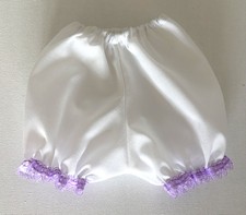 Dolls clothes 14" 15" 16"  first love White panties trimmed with purple lace Baby Panties price